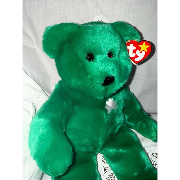 1999 TY Beanie Buddy “Erin” – Emerald Green Shamrock Bear | Mint Condition with - Picture 3 of 16